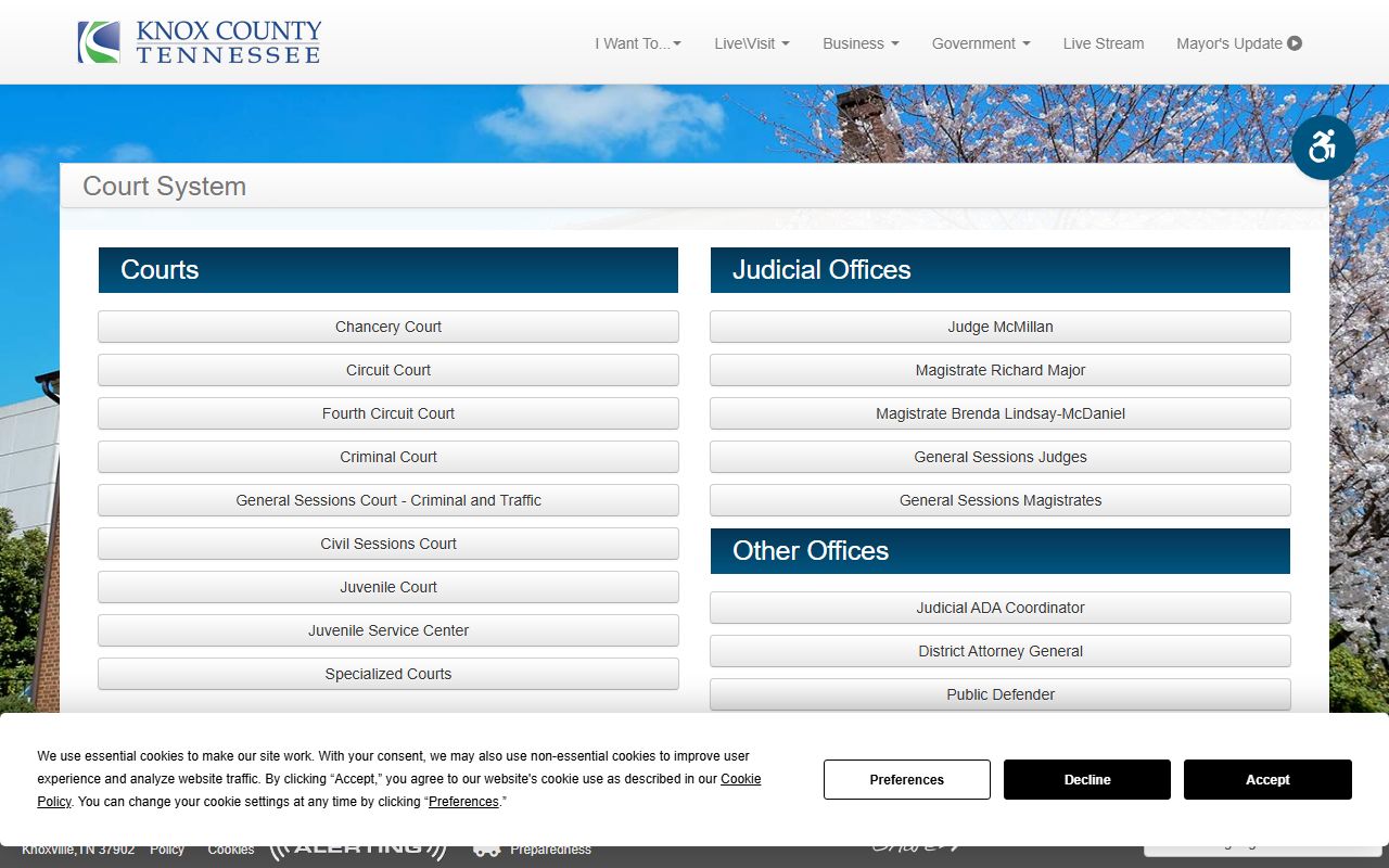 Knoxville Court Docket at Knox County Courts