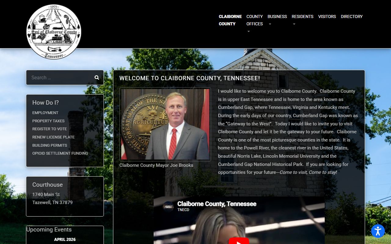 Claiborne County Court Docket county records resource