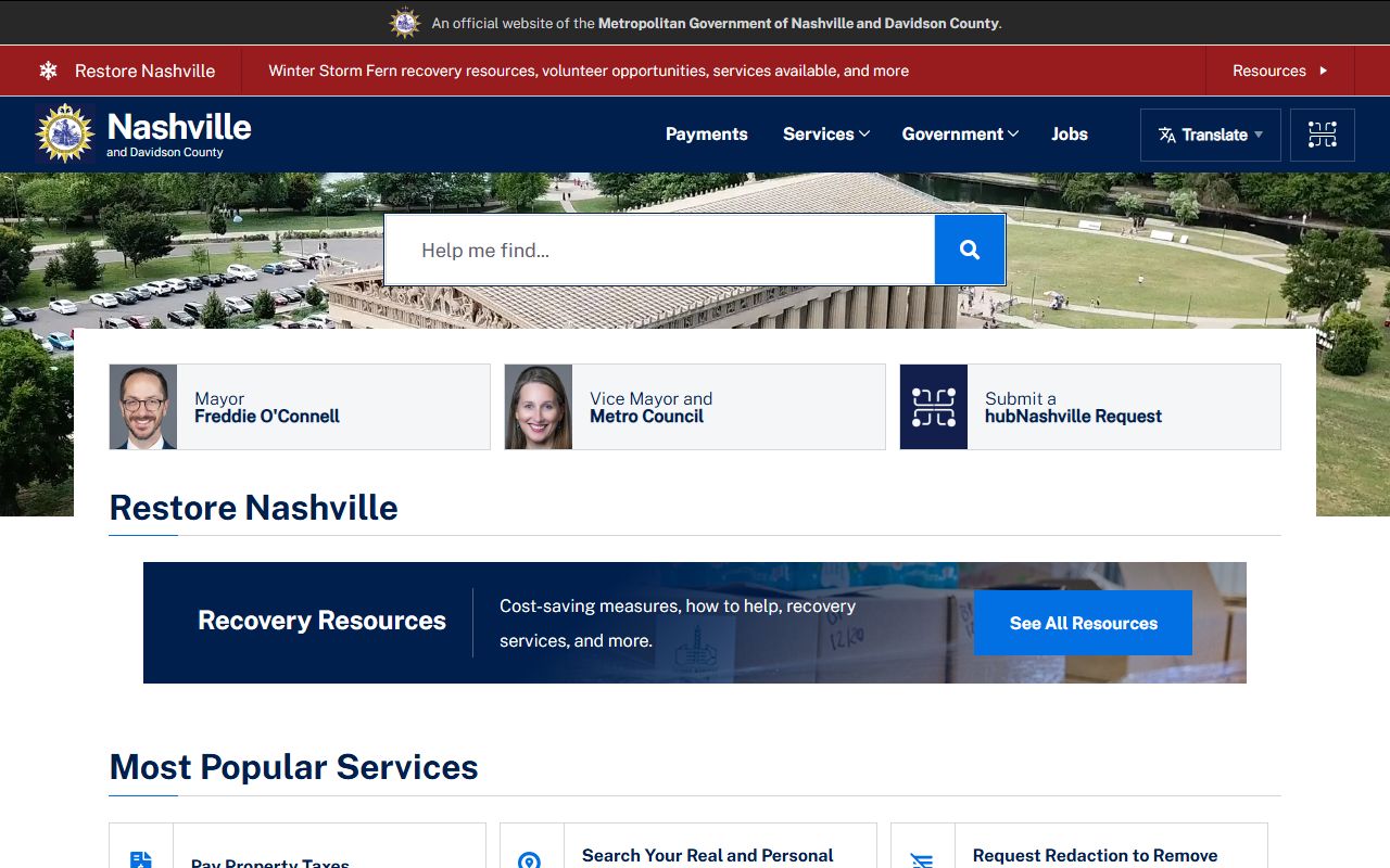 Nashville Court Docket at Metropolitan Nashville courts