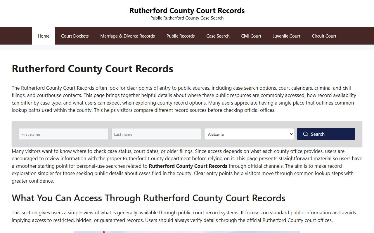 Rutherford County Court Docket county courts lookup