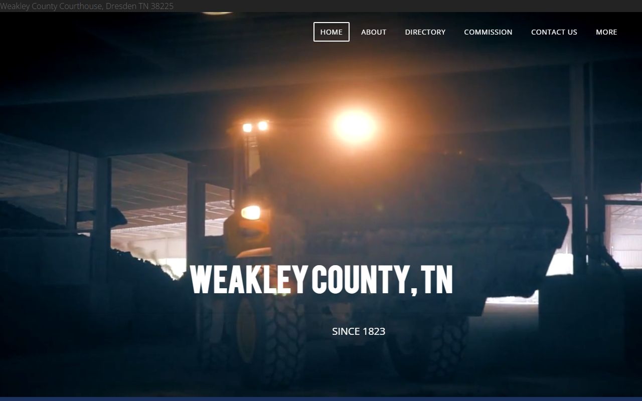 Weakley County Court Docket records from the county clerk source